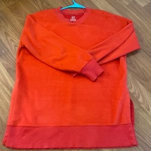 aerie red oversized sweatshirt